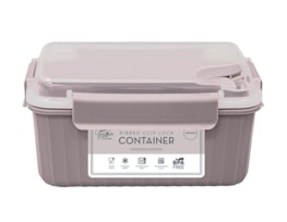 Wholesale Natural Ribbed Clip Lock Container 960ml