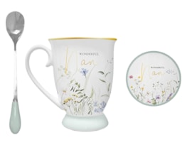 Wholesale Wonderful Nan Mug, Spoon & Coaster Set