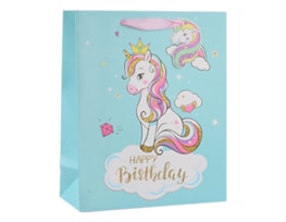 Wholesale Childrens Glitter Medium Gift Bag 26x32x12cm