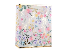 Wholesale Womens Foiled Floral Large Gift Bag 30x42x12cm