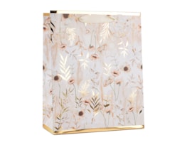 Wholesale Womens Foiled Floral Large Gift Bag 30x42x12cm