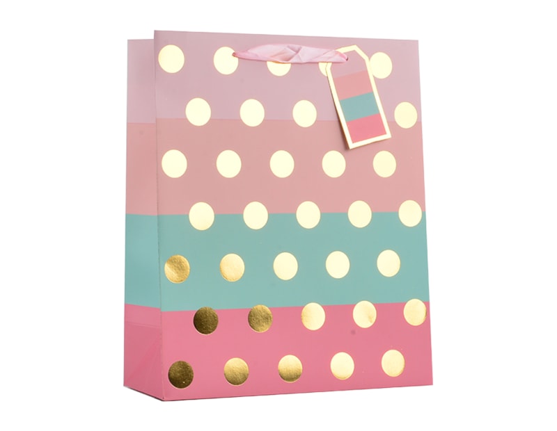 Wholesale Girls Foiled Medium Gift Bag 26x32x12cm