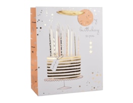 Wholesale Womens Foiled Birthday Cake Large Gift Bag 30x42x12cm