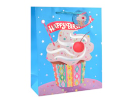 Wholesale Childrens Foiled Birthday Cake Large Gift Bag 30x42x12cm