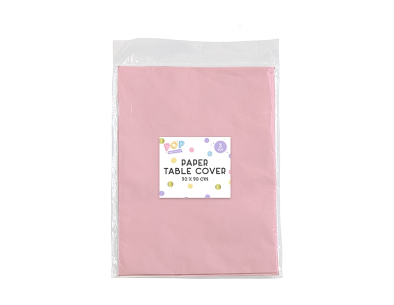 Wholesale Pastel Paper Table Cloths 3pk