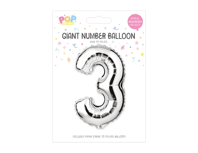 Wholesale Silver Number Balloons