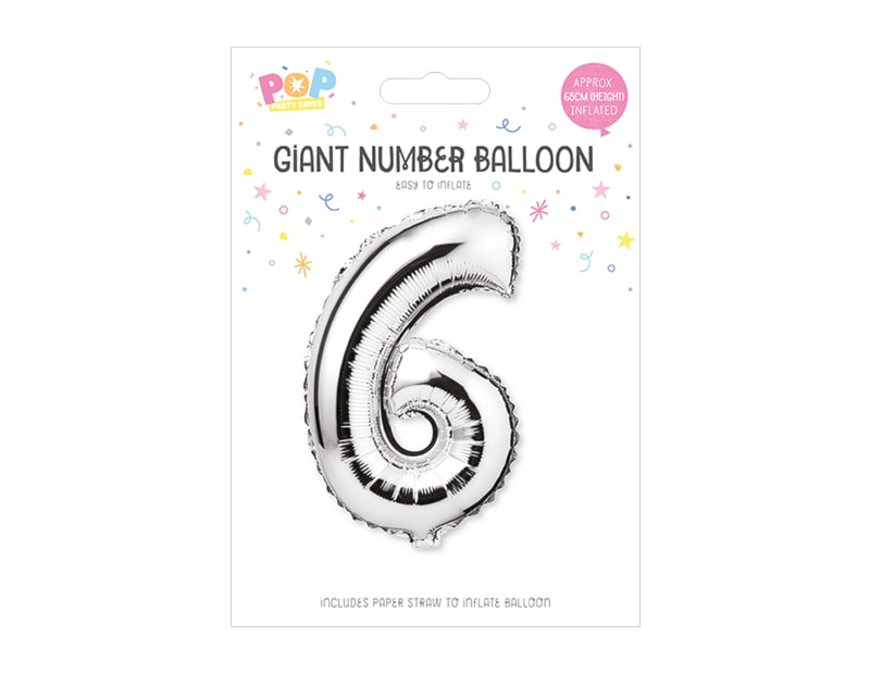 Wholesale Silver Number Balloons