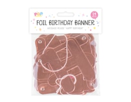 Wholesale Metallic Happy Birthday Foil Banner 1.4M | Gem imports Ltd