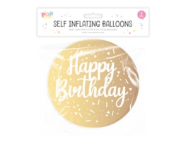 Wholesale Metallic self inflating balloon 2pk