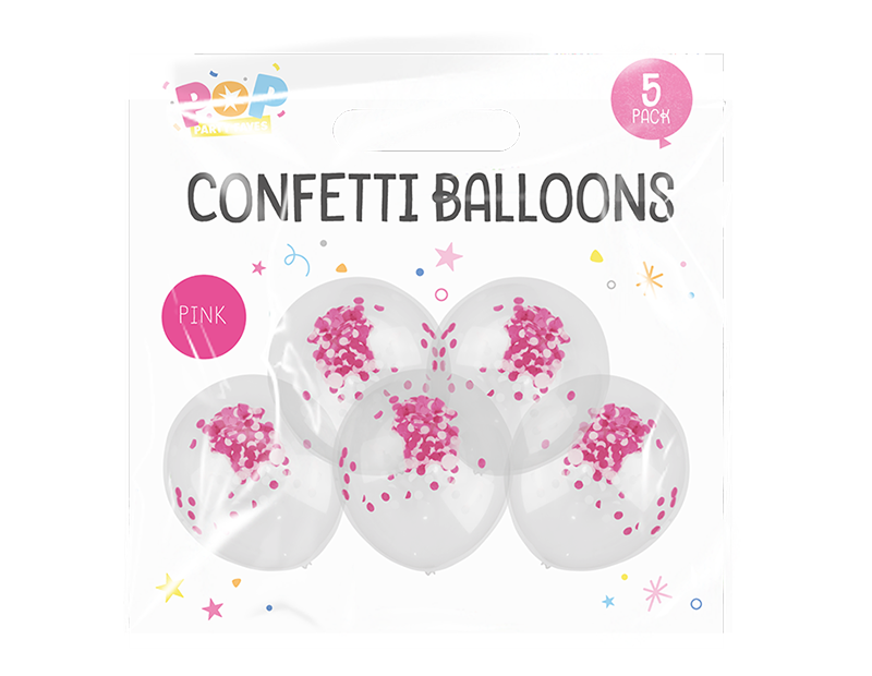 Wholesale Confetti Balloons 5pk