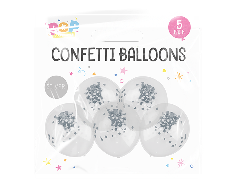 Wholesale Confetti Balloons 5pk