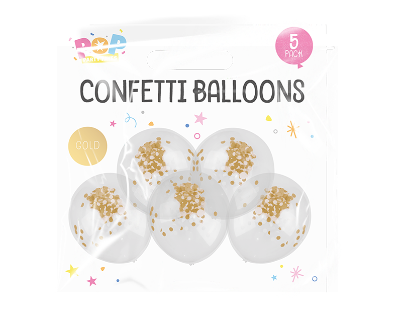 Wholesale Confetti Balloons 5pk