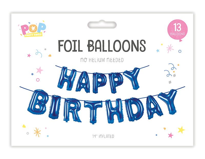 Wholesale Metallic Happy Birthday Foil Balloons