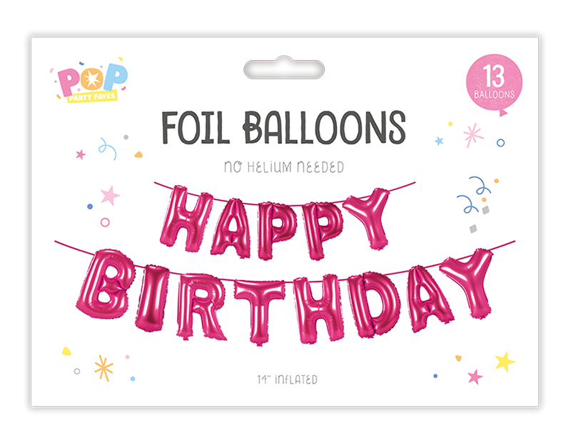 Wholesale Metallic Happy Birthday Foil Balloons