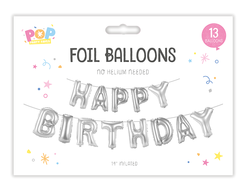 Wholesale Metallic Happy Birthday Foil Balloons