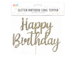 Wholesale Glitter Happy Birthday Cake Topper