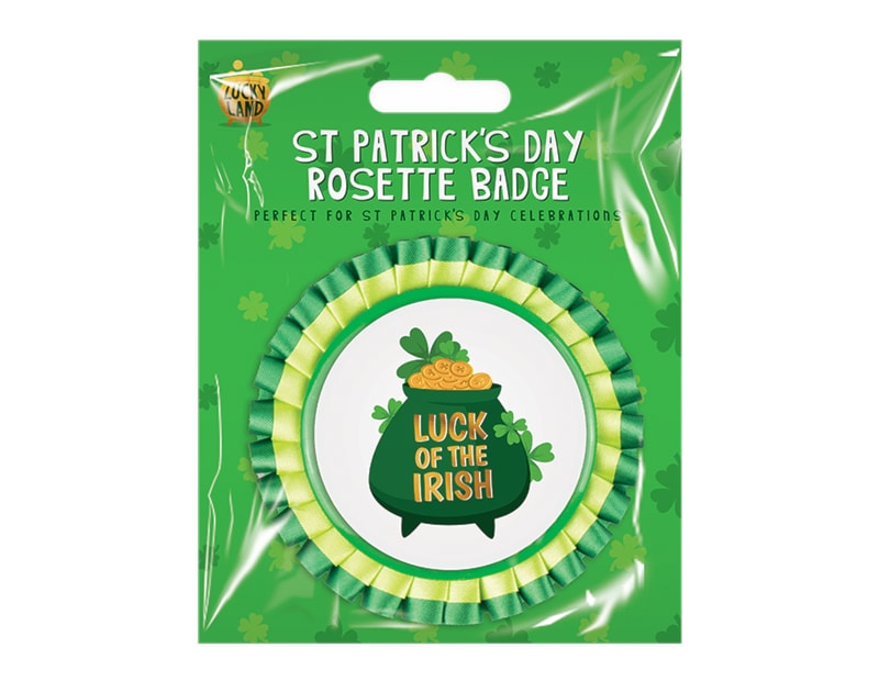 Wholesale St Patricks Day rosette Badge