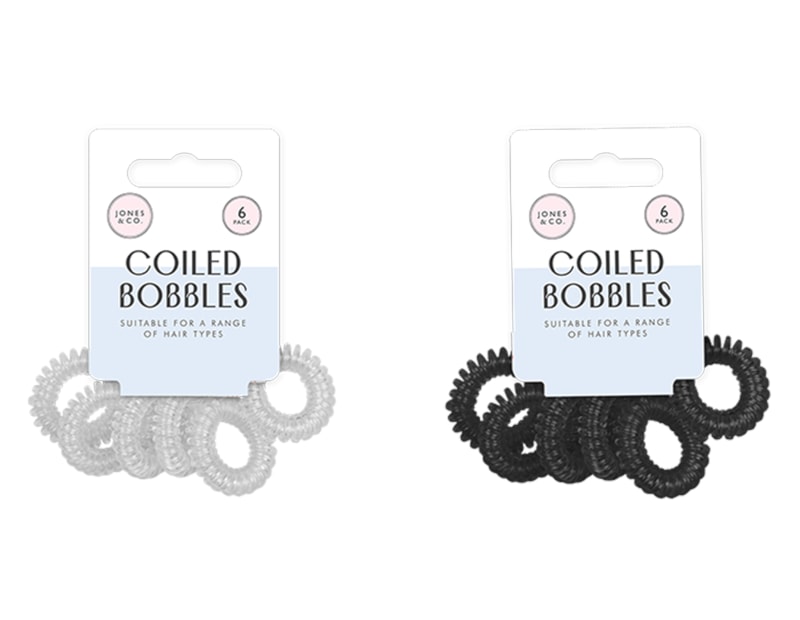 Coiled Hair Bands - 6 Pack