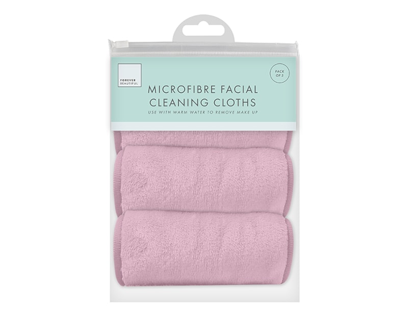 Wholesale Microfibre Facial Cleansing Cloths 3pk