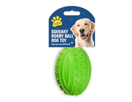 Wholesale Rubber squeaky rugby ball dog toy