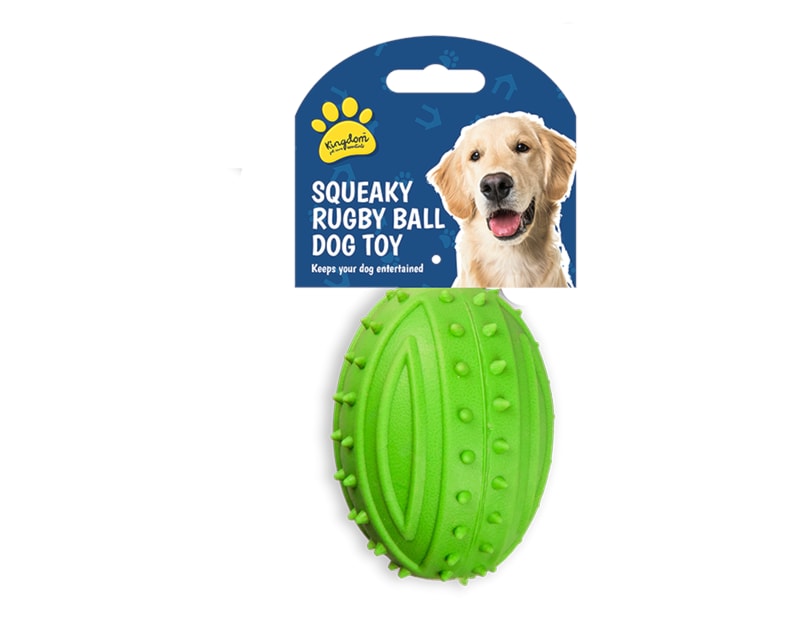 Wholesale Rubber squeaky rugby ball dog toy