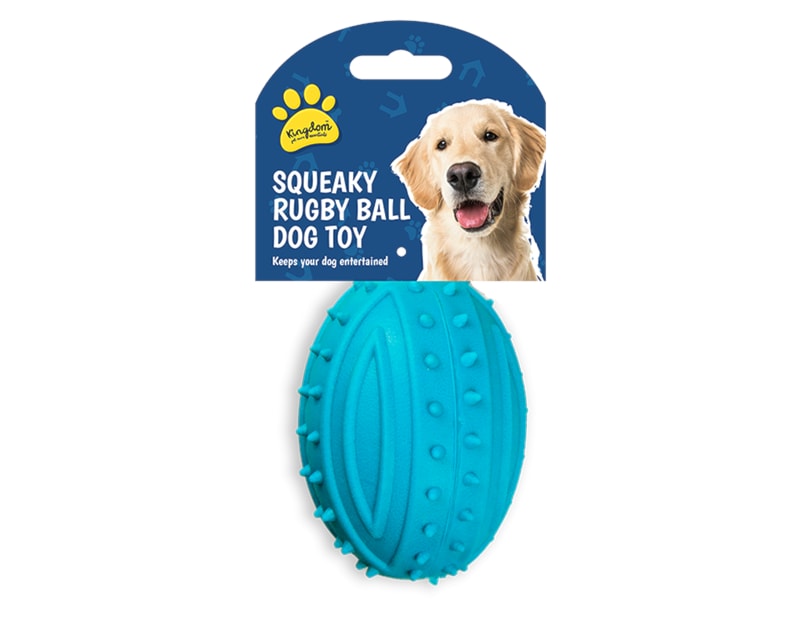 Wholesale Rubber squeaky rugby ball dog toy