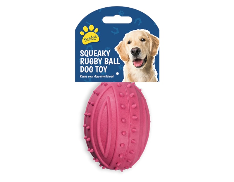 Wholesale Rubber squeaky rugby ball dog toy