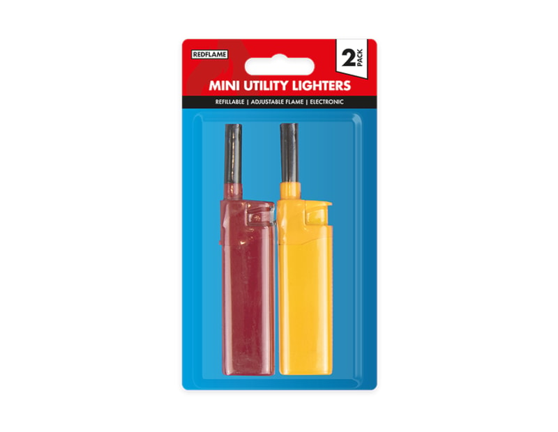 Wholesale Mini Electronic Utility Lighters 2pk