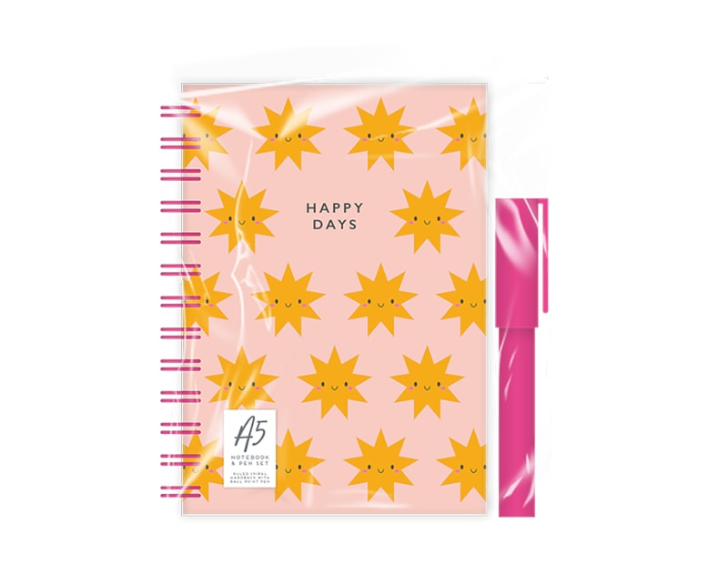 Wholesale A5 Wiro Notepad & Pen set - Kids