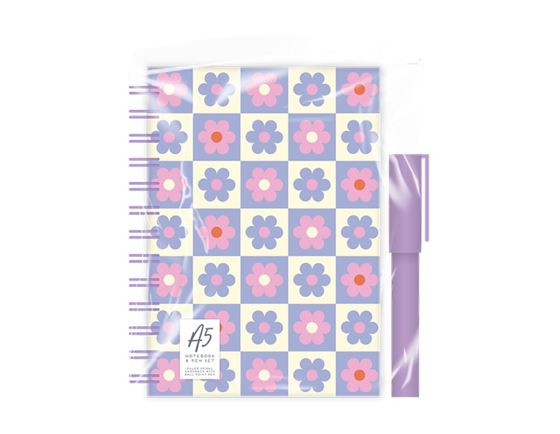 Wholesale A5 Wiro Notepad & Pen set - Kids