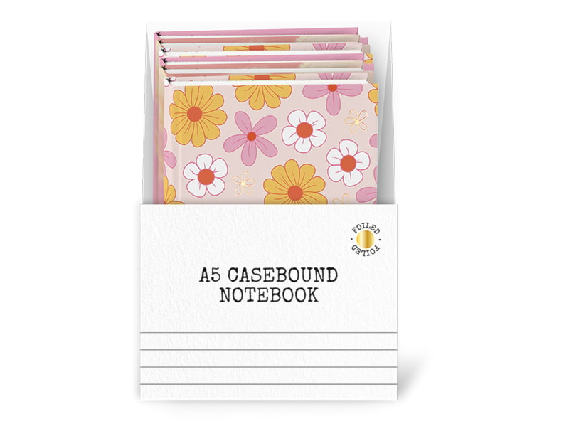 Wholesale A5 Foil Casebound Notebook PDQ