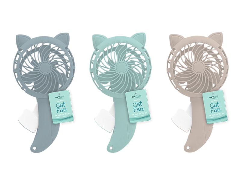 Wholesale Cat Handheld Fan PDQ