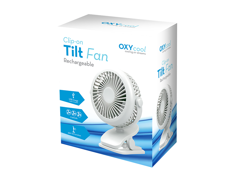 Wholesale Clip-On Tilt Rechargeable Fan