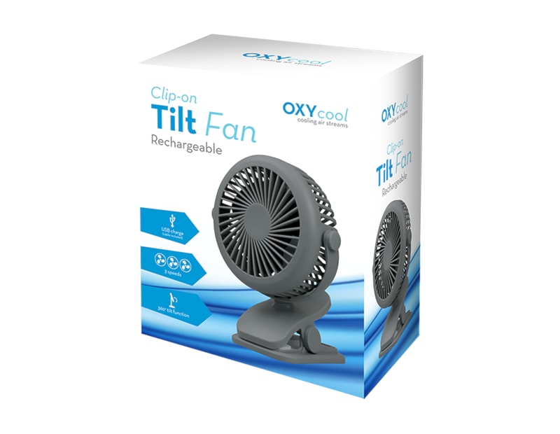 Wholesale Clip-On Tilt Rechargeable Fan