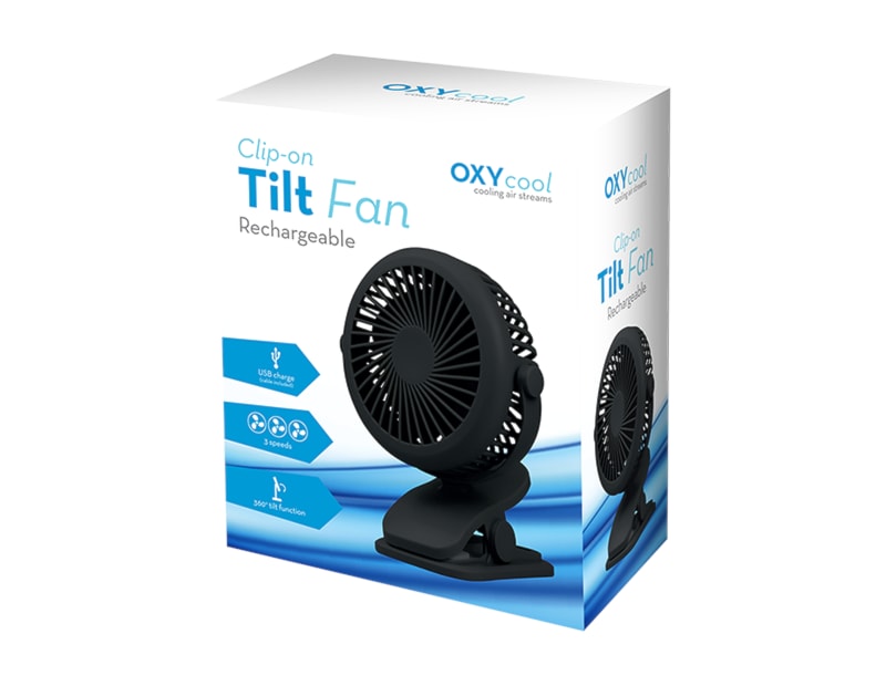 Wholesale Clip-On Tilt Rechargeable Fan