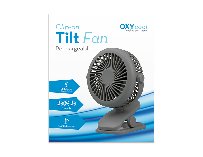 Wholesale Clip-On Tilt Rechargeable Fan