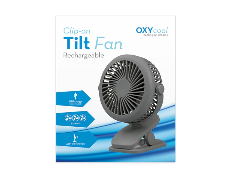 Wholesale Clip-On Tilt Rechargeable Fan