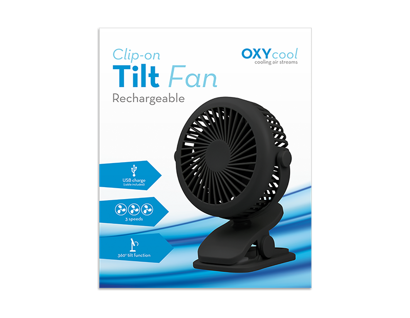 Wholesale Clip-On Tilt Rechargeable Fan