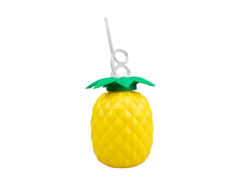 Wholesale Pineapple Cup with straw