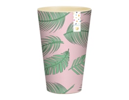 Summer Party Leaf Tall Printed Bamboo Tumbler