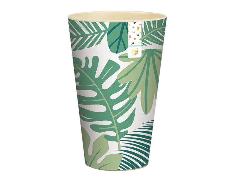 Summer Party Leaf Tall Printed Bamboo Tumbler