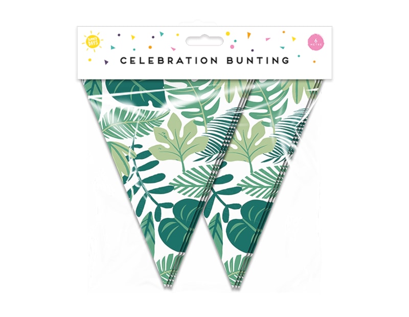 Summer Party Leaf Bunting 15 Flags