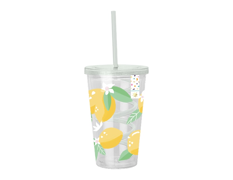 Wholesale Summer Party Fruit Cup & Swirly Straw