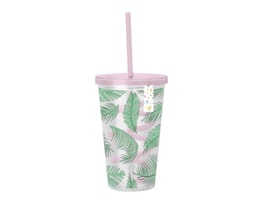 Wholesale Summer Party Leaf Cup & Swirly Straw