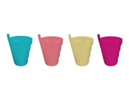 Straw Tumblers 4 Pack