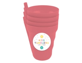 Straw Tumblers 4 Pack