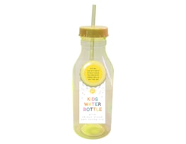 Kid's Water Bottle With Swirly Straw 550ml