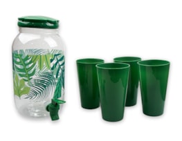 Wholesale Summer Party Leaf Drinks Dispenser with Tumblers