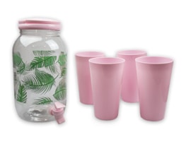 Wholesale Summer Party Leaf Drinks Dispenser with Tumblers