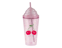 Ice Cream Double Wall Tumbler With Straw